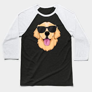 Cool Golden Retriever Sunglasses Dude Kids Boys Dog Lover Baseball T-Shirt